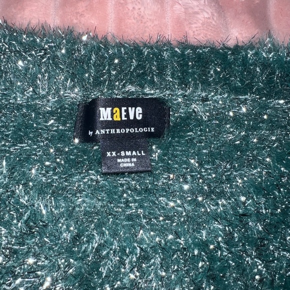 Anthropologie Teal and Silver Sweater in Size XXS - Picture 2 of 4